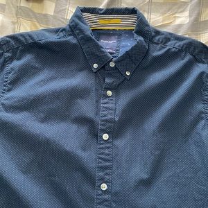 Men’s XL Dress Shirt Denim & Flower Ricky Singh